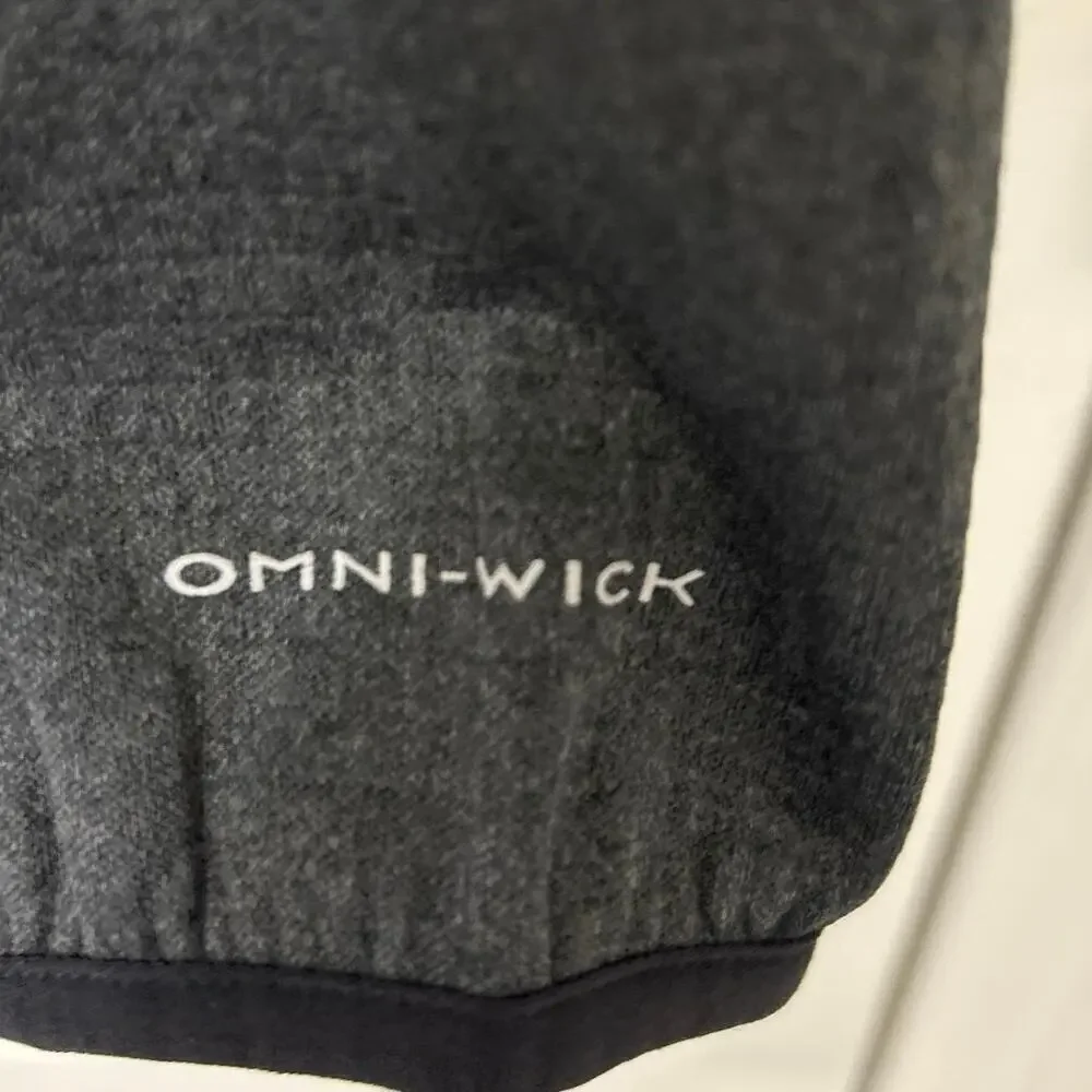 COLUMBIA NWOT Park View Fleece Half Zip Dark Gray Omni Wick Size 3XL
